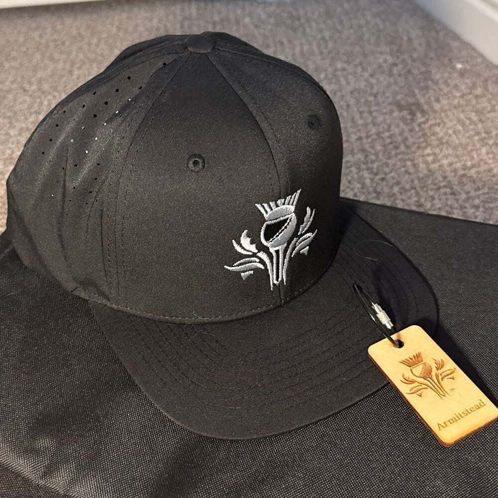 Armitstead Golf Thistle Logo Embroidered Flat Bill Performance Hat